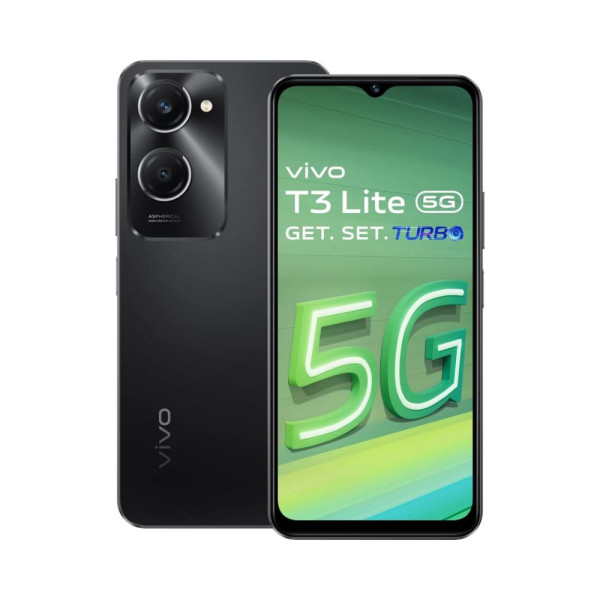 Image of Vivo T3 Lite 5G Smartphone (Majestic Black, 6GB Ram 128GB Storage)