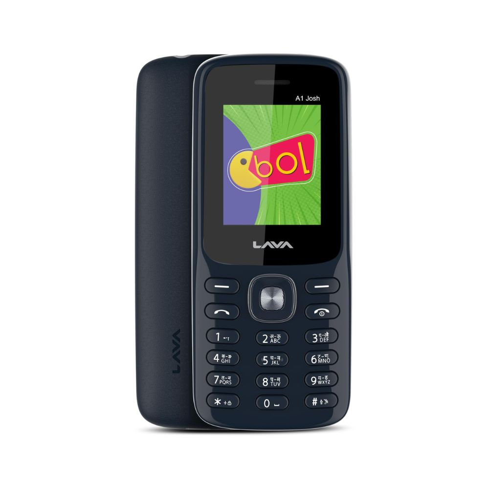 Lava A1 Josh with BOL Feature Dual Sim Keypad Mobile Phone Long-Lasting Battery 22 Launguages Read Support Auto Call Recording Call Blink Notification Blue Silver