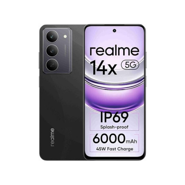 Image of realme 14x 5G (Crystal Black, 8GB RAM, 128GB Storage)