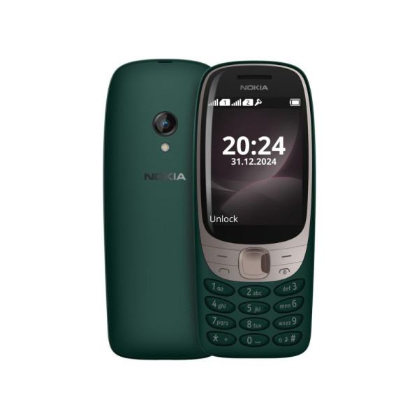Image of Nokia 6310 Dual SIM Keypad Phone with a 2.8” Screen, Wireless FM Radio and Rear Camera with Flash | 1 Year Replacement Guarantee | Green