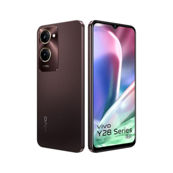 Image of Vivo Y28e 5G (Vintage Red, 4GB RAM, 64GB Storage) with No Cost EMI/Additional Exchange Offers | with Charger
