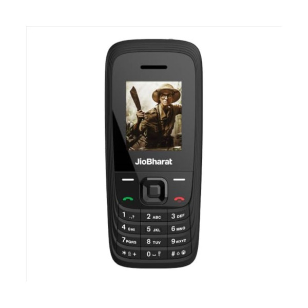 Image of JioBharat V4 4G Phone with JioTV, JioHotstar, UPI, JioSoundPay,JioSaavn, Long Lasting Battery, LED Torch, Digital Camera | Black | Locked for JioNetwork