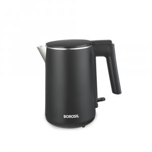 Image of Borosil Cooltouch Electric Kettle, Stainless Steel Inner Body, Boil Water For Tea, Coffee, Soup, 1 L