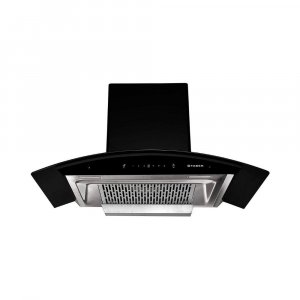 Image of Faber 90 cm 1200 m3/hr Heat Auto Clean Chimney (Hood Crest Plus HC SC BK 90, Filterless, Touch &amp; Gesture Control, Black)