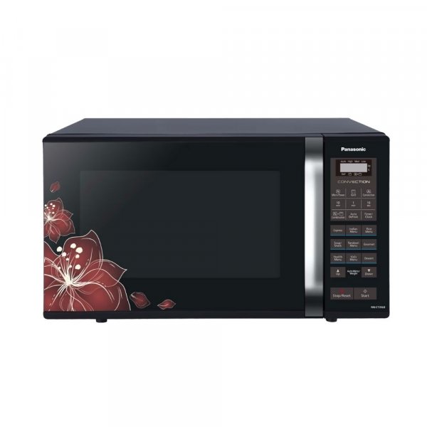 Image of Panasonic 23 L Convection Microwave Oven  (NN-CT35LBFDG, Black Floral)