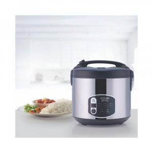 Image of Borosil Digikook 1.8 Litres 650 Watts Rice Cooker and Steamer (BRC18LDSS11, Silver)