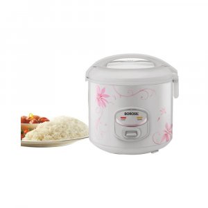 Image of Borosil Pronto Deluxe II 1.8 Litres 650 Watts Rice Cooker (BRC18MPB12, Silver)