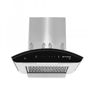 Image of Faber 60 cm 6 way Silent Suction, 1250 m³/hr Auto-Clean curved glass Kitchen Chimney (HOOD EVEREST SMART 3D IND HC SC SS 60 )