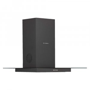 Image of Faber 90 cm 1095 m³/hr straight glass Kitchen Chimney (HOOD GLASSY 3D T2S2 BK LTW 90, Baffle Filter, Black)
