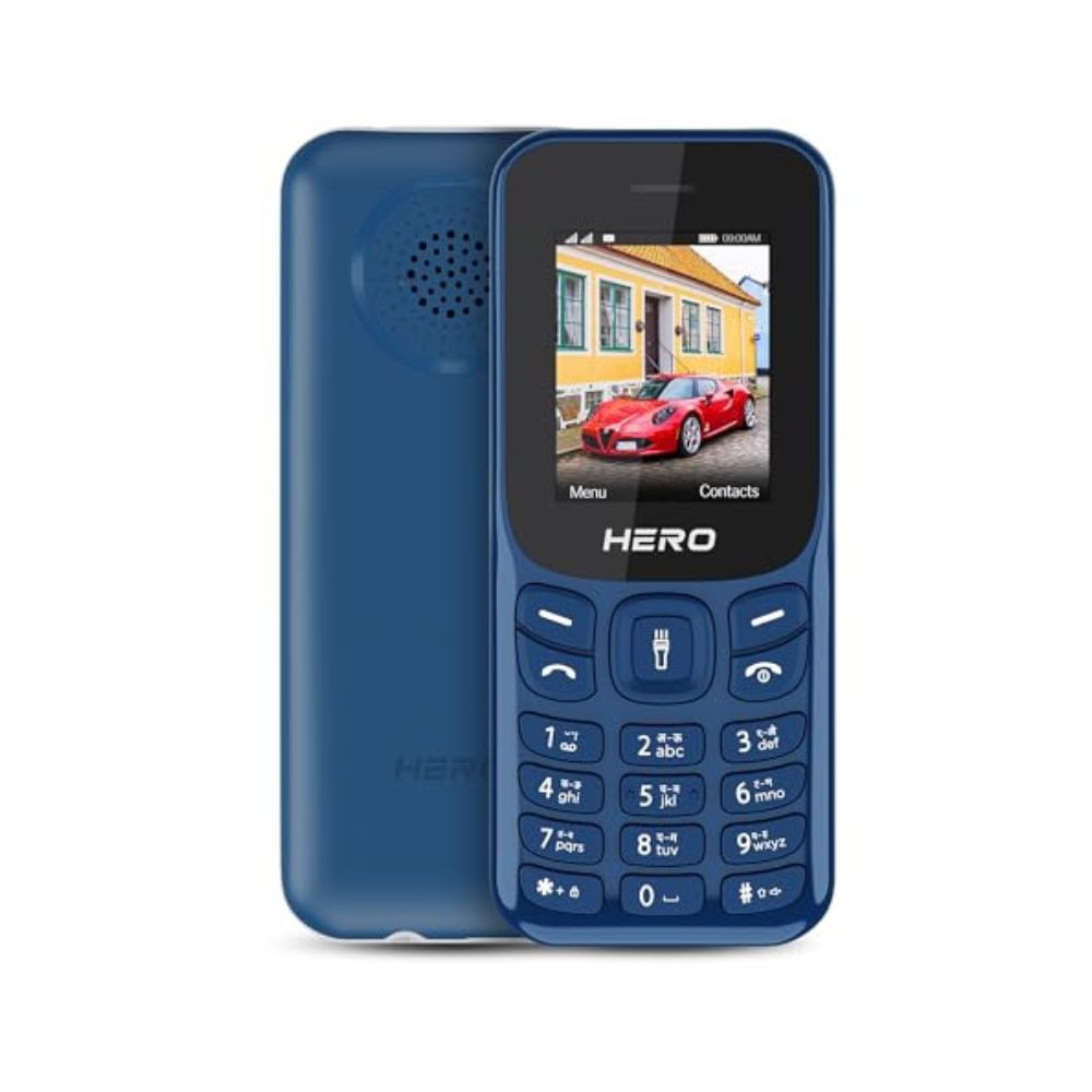 Lava Hero Shakti 2025 Dual Sim Keypad Mobile Phone with Vibration Alert 18 Display Super Saving Battery Mode Stylish Design Number Talker Dark Blue