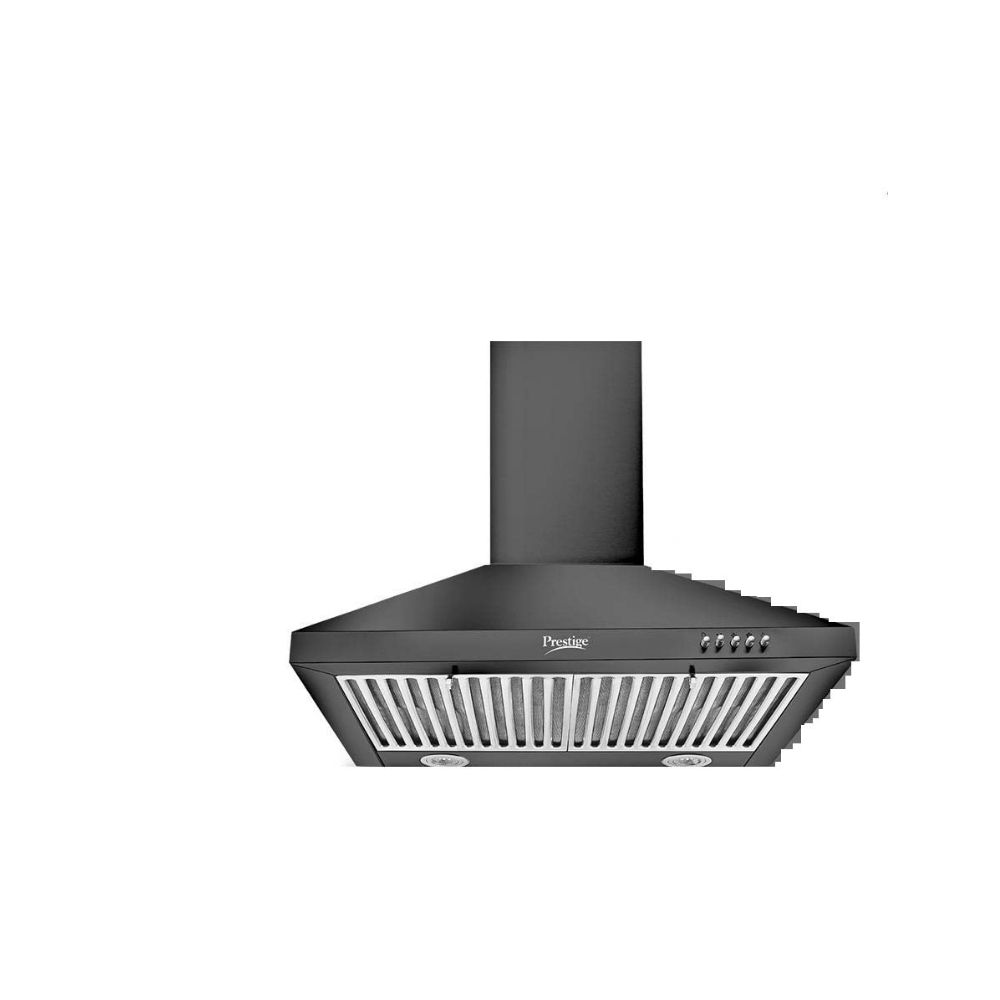 Prestige Dura 600 3 Speed Control Powder Coated Kitchen Hood With Baffle Filters 1000m3 Hr Black