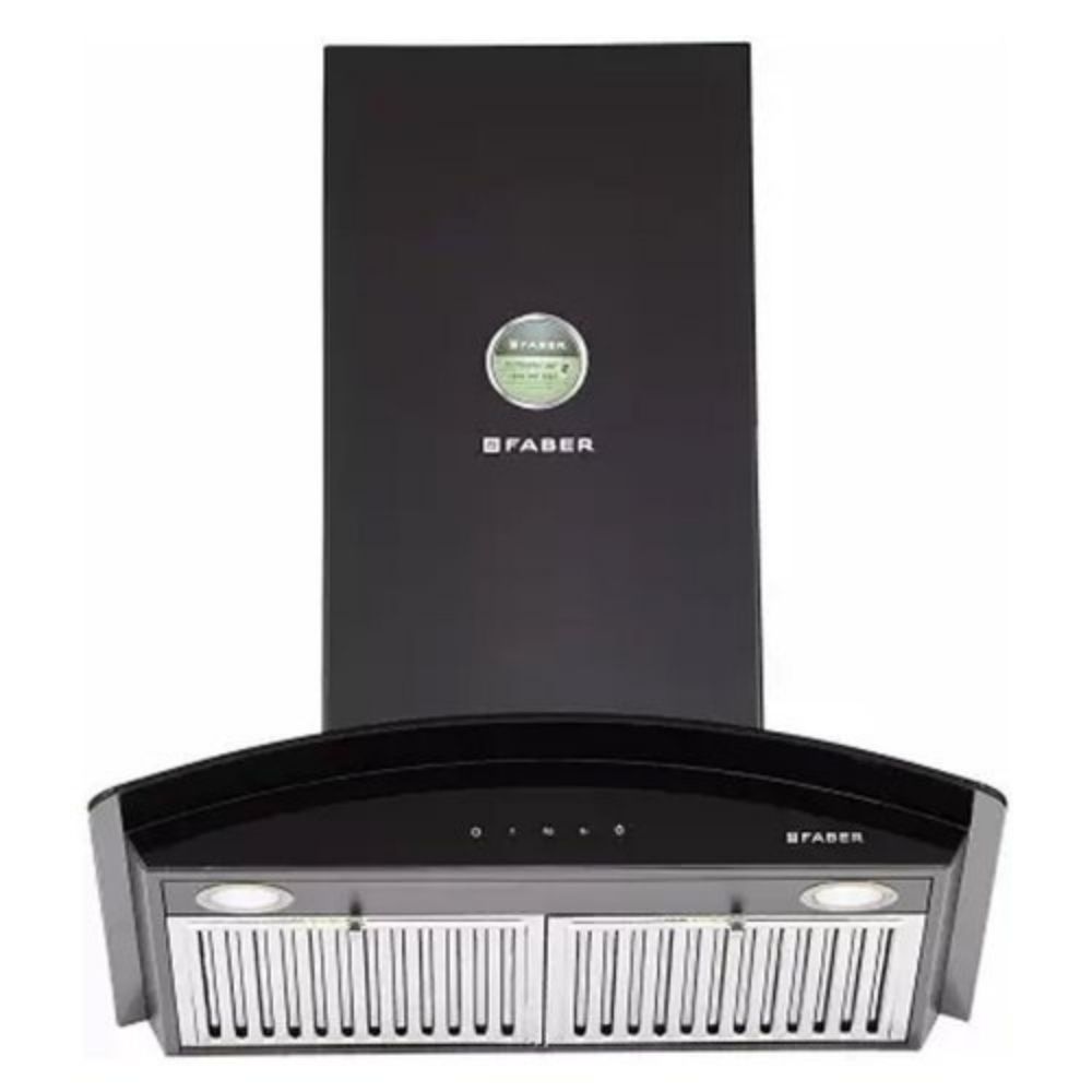 Faber 60 cm 1095 mhr pyramid Kitchen Chimney Hood Topaz Smart 3D T2S2 BK TC LTW 60 Baffle Filter Touch Control Black