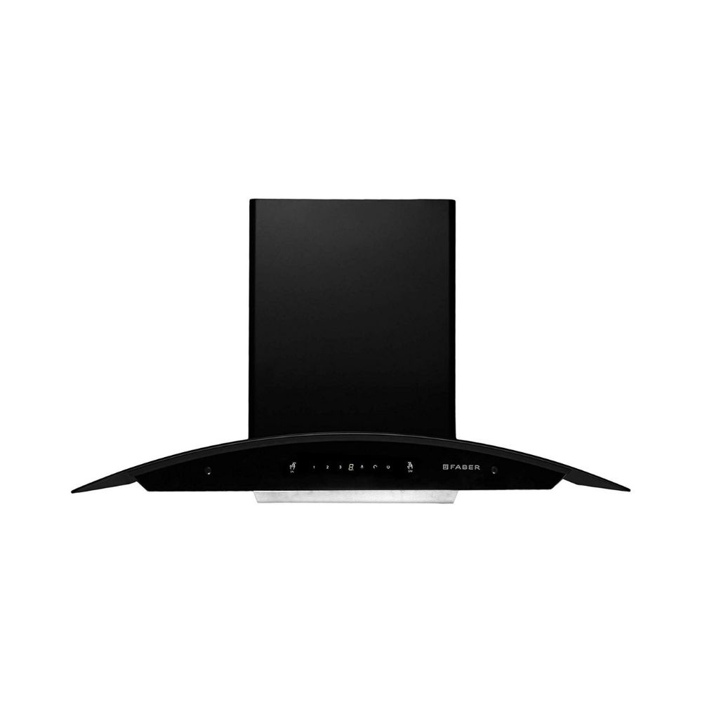 Faber 90 cm 1200 m3hr Heat Auto Clean Chimney Hood Crest Plus HC SC BK 90 Filterless Touch  Gesture Control Black