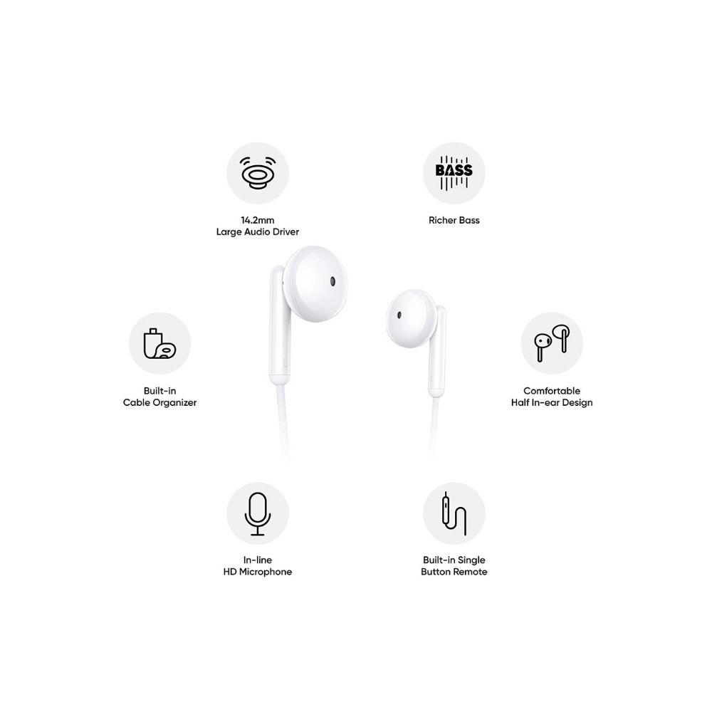 Realme Buds Classic Wired in Ear Earphones with Mic White
