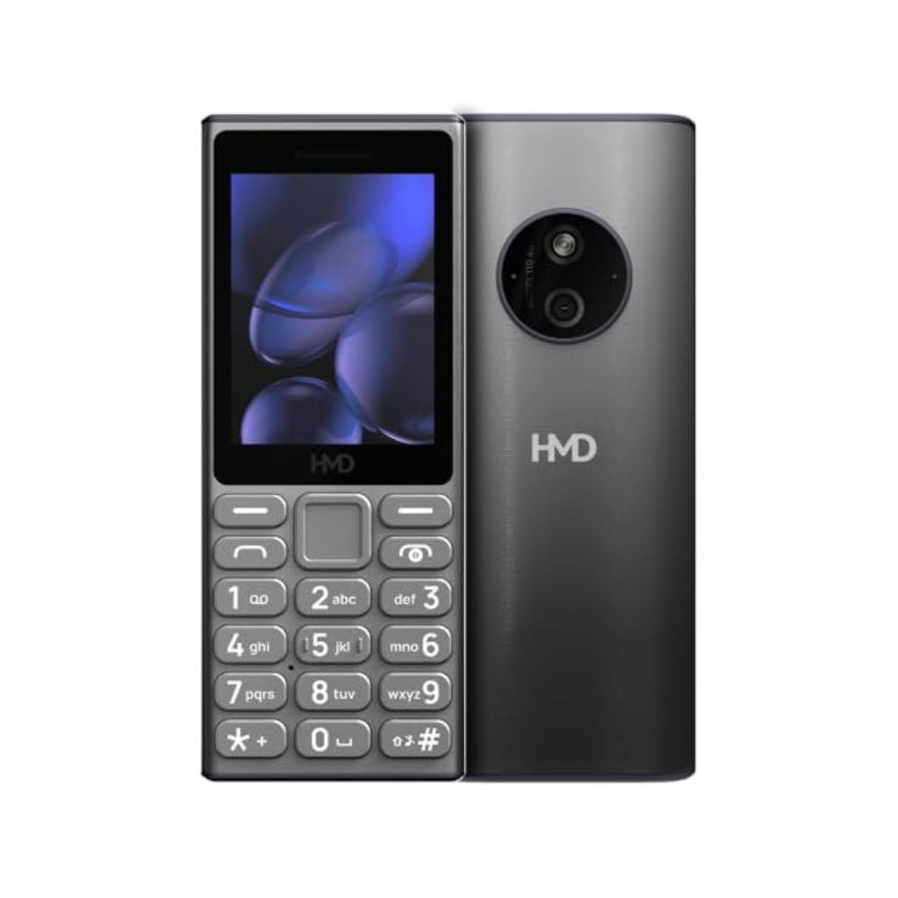 HMD 110 4G Keypad Phone with YouTube Built-in Scan  Pay UPI App Rear Camera Long-Lasting Battery Type - C Charging Wireless FM Radio  Titanium