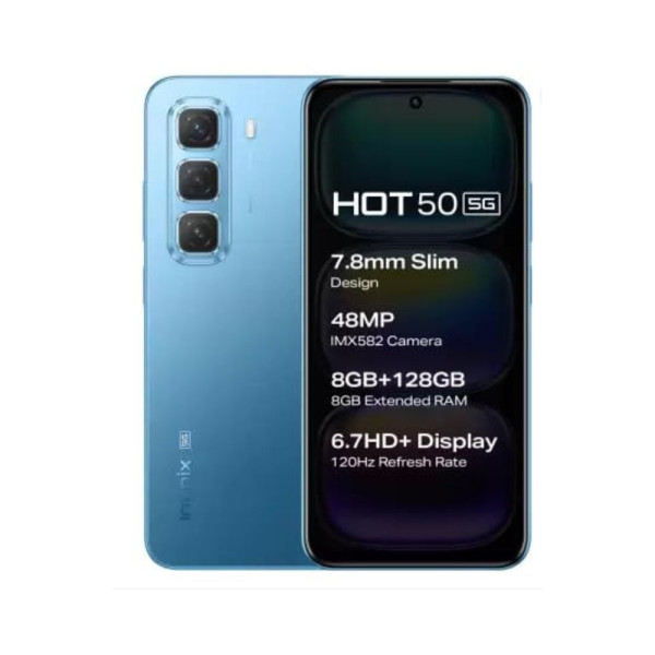 Image of Infinix Hot 50 5G, Vibrant Blue (8GB, 128GB)