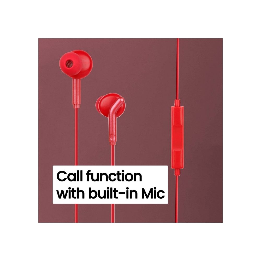 Zebronics Zeb-Bro in Ear Wired EarphonesRed