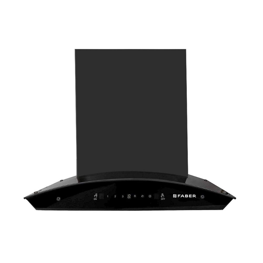 Faber 60 cm 1200 m3hr Heat Auto Clean Chimney Hood Crest Plus HC SC BK 60 Filterless Touch  Gesture Control Black