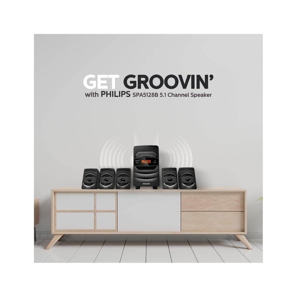 Philips SPA5128B94 40 W Bluetooth Home Theatre Black 51 Channel