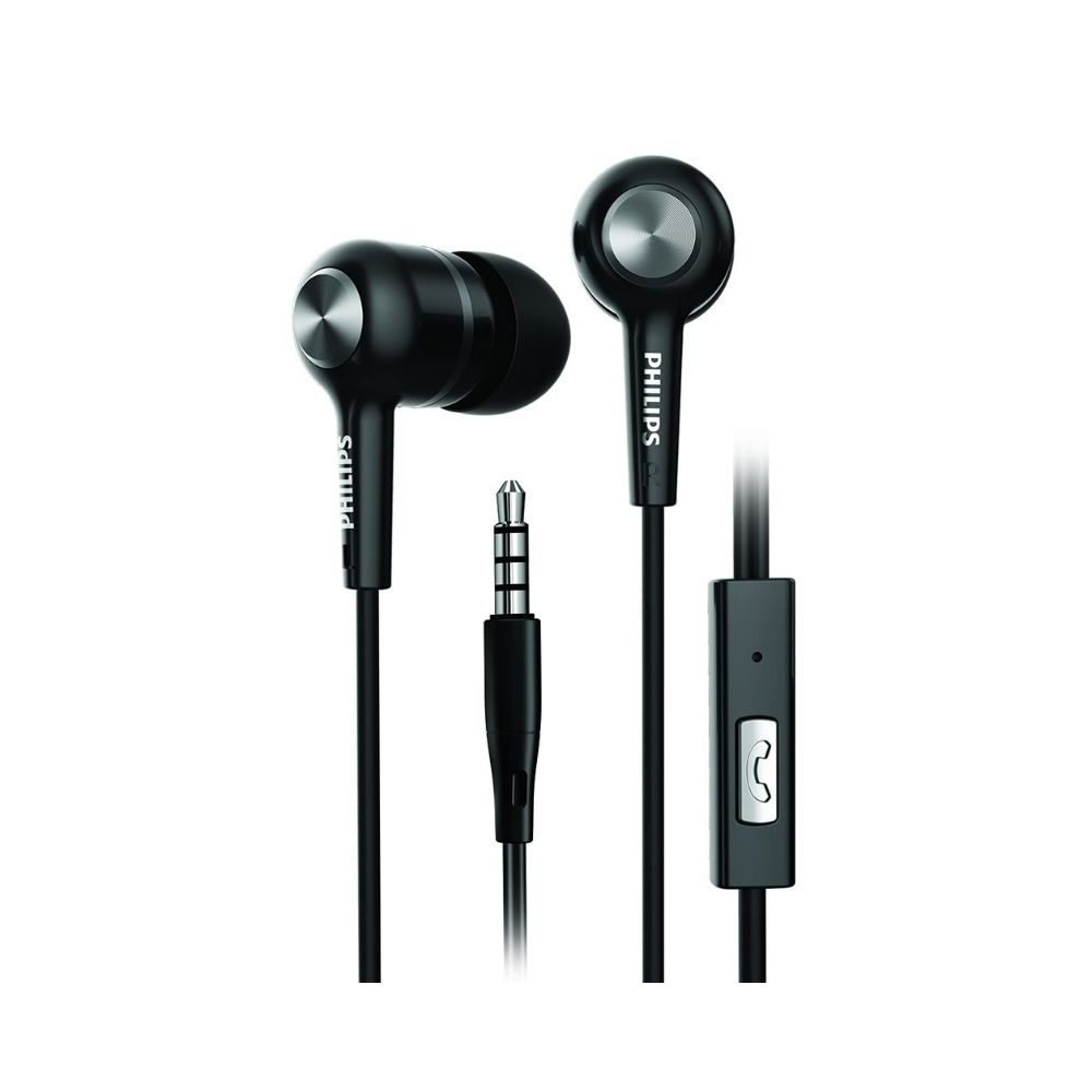 Philips Audio SHE1515BK94 Upbeat Wired in Ear Earphone with Mic Black