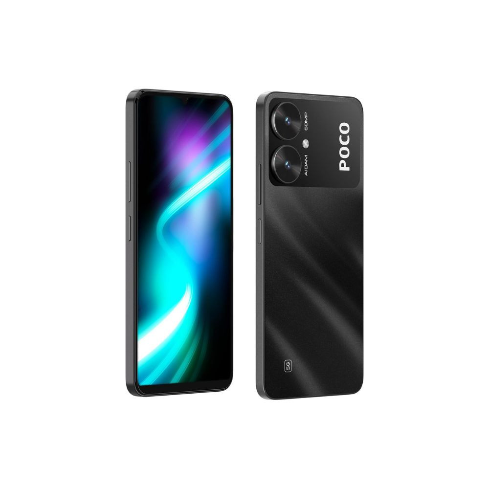 POCO M6 5G Galactic Black 4GB RAM 64GB Storage MediaTek Dimensity 6100 5G Processor 5000 mAh Battery 18W Fast Charging 50 MP AI Dual-Camera System Side Fingerprint Sensor