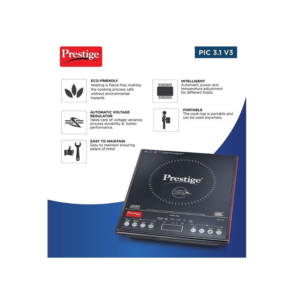 Prestige PIC 31 v3 Induction CooktopBlack Touch Panel