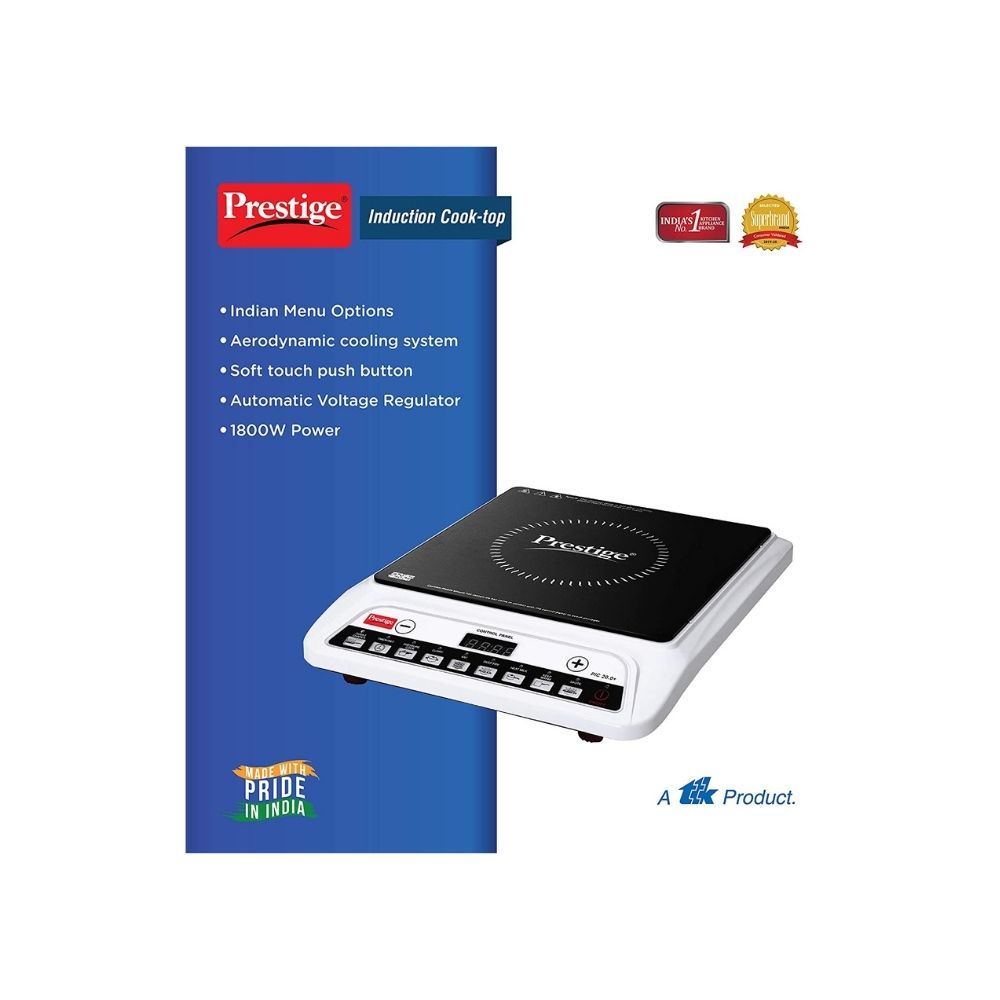 Prestige Induction Pic 200 Induction CooktopWhite Push Button