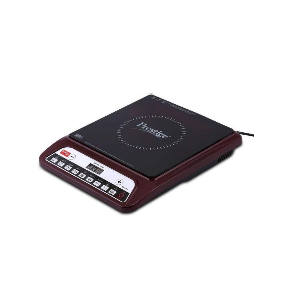 Prestige PIC 200 Maroon Induction CooktopMaroon Black Push Button