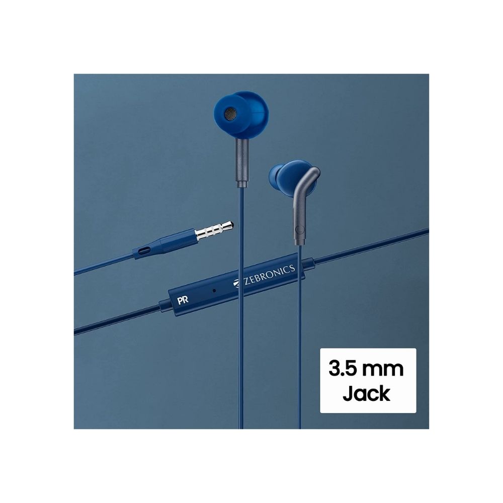 Zebronics Zeb-Bro in Ear Wired EarphonesBlue