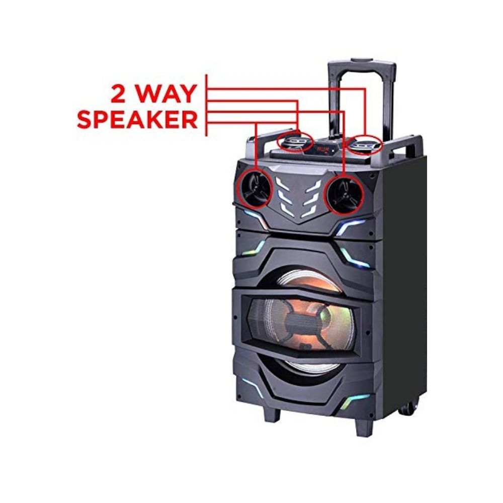 Intex trolly T-300 TUFB bluetooth speaker 3000 W Bluetooth Home TheatreBlack Mono Channel