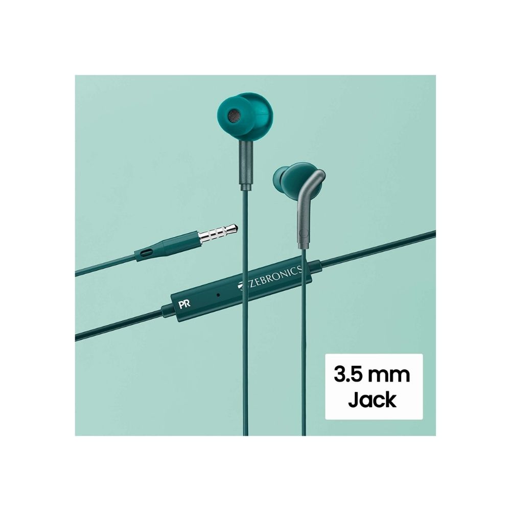 Zebronics Zeb-Bro in Ear Wired EarphonesGreen