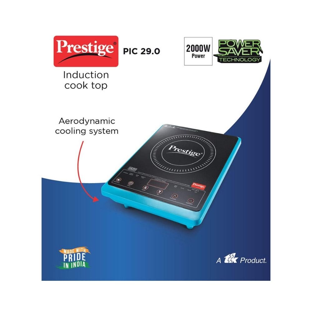 Prestige PIC 290 41959 Induction CooktopBlue Black Push Button
