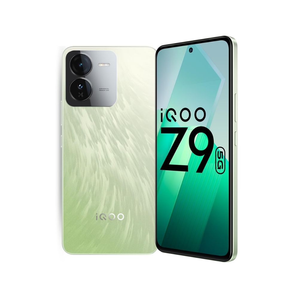 iQOO Z9 5G Brushed Green 8GB RAM 256GB Storage Dimensity 7200 5G Processor Sony IMX882 OIS Camera 120Hz AMOLED with 1800 nits Local Peak Brightness 44W Charger in The Box