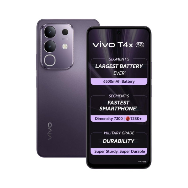 Image of VIVO T4x 5G (Pronto Purple, 6GB RAM + 128GB Storage)