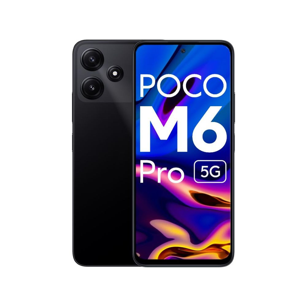 POCO M6 Pro 5G Power Black 4GB RAM 128GB Storage  Snapdragon 4 Gen 2  679 Large Screen with 90Hz Refresh Rate  50 MP Dual AI Camera