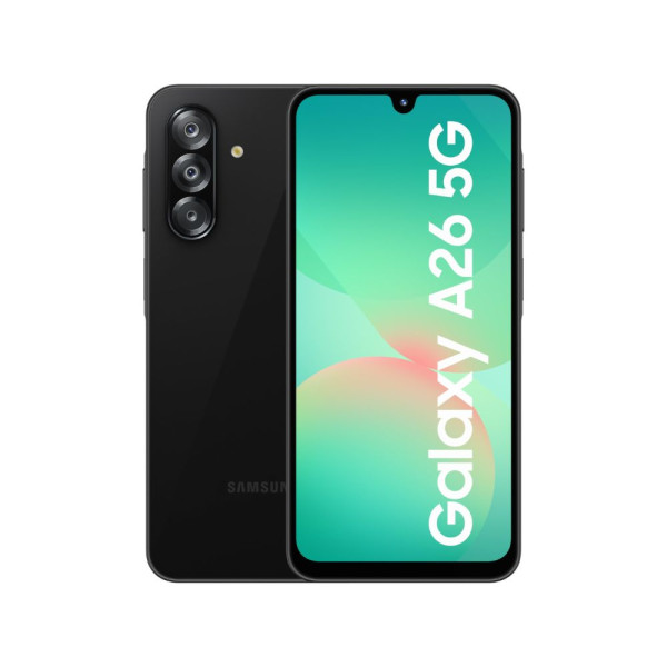 Image of Samsung Galaxy A26 5G (Awesome Black, 8GB, 128GB) | Awesome Intelligence: Circle to Search, Intelligent Editing | Awesome 50MP Triple Camera | IP67