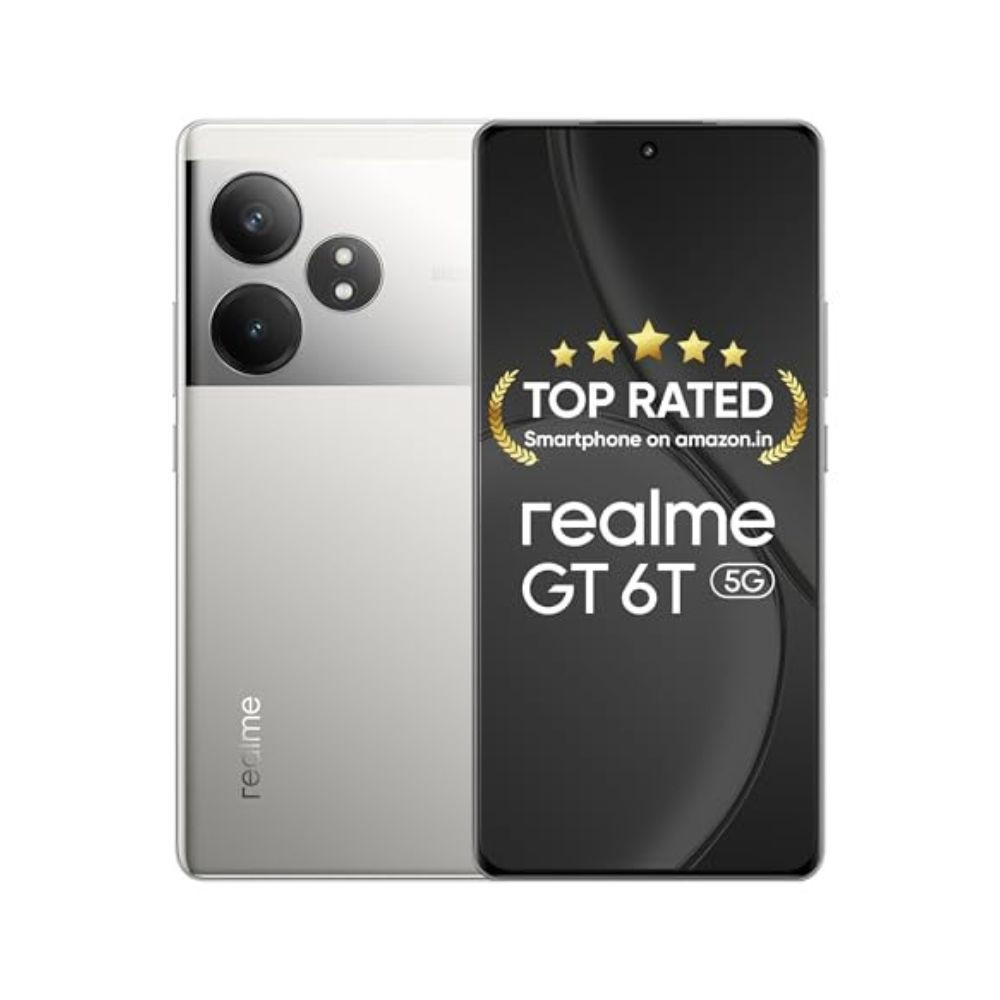 realme GT 6T 5G Fluid Silver8GB RAM256GB Storage Indias 1st 7 Gen 3 Flagship Chipset 15M AnTuTu Score 5500mAh120W The Worlds Brightest Flagship Display
