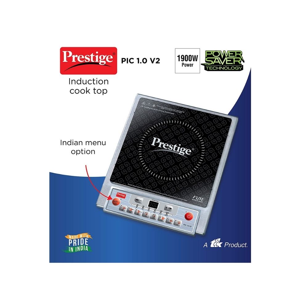 Prestige PIC 10 V2 Induction Cook TopWhite Touch Panel