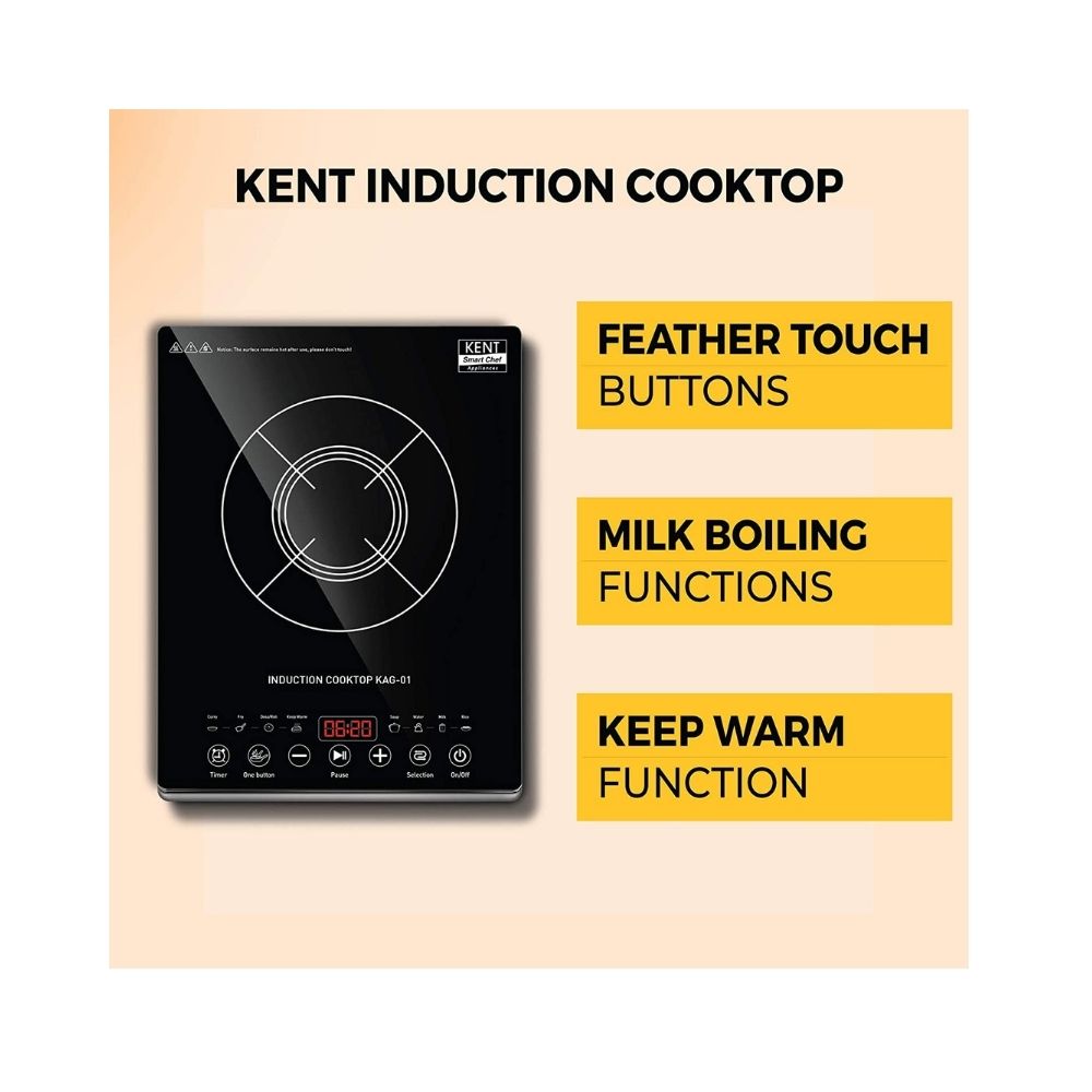 Kent 16036 Induction Cooktop Black Touch Panel
