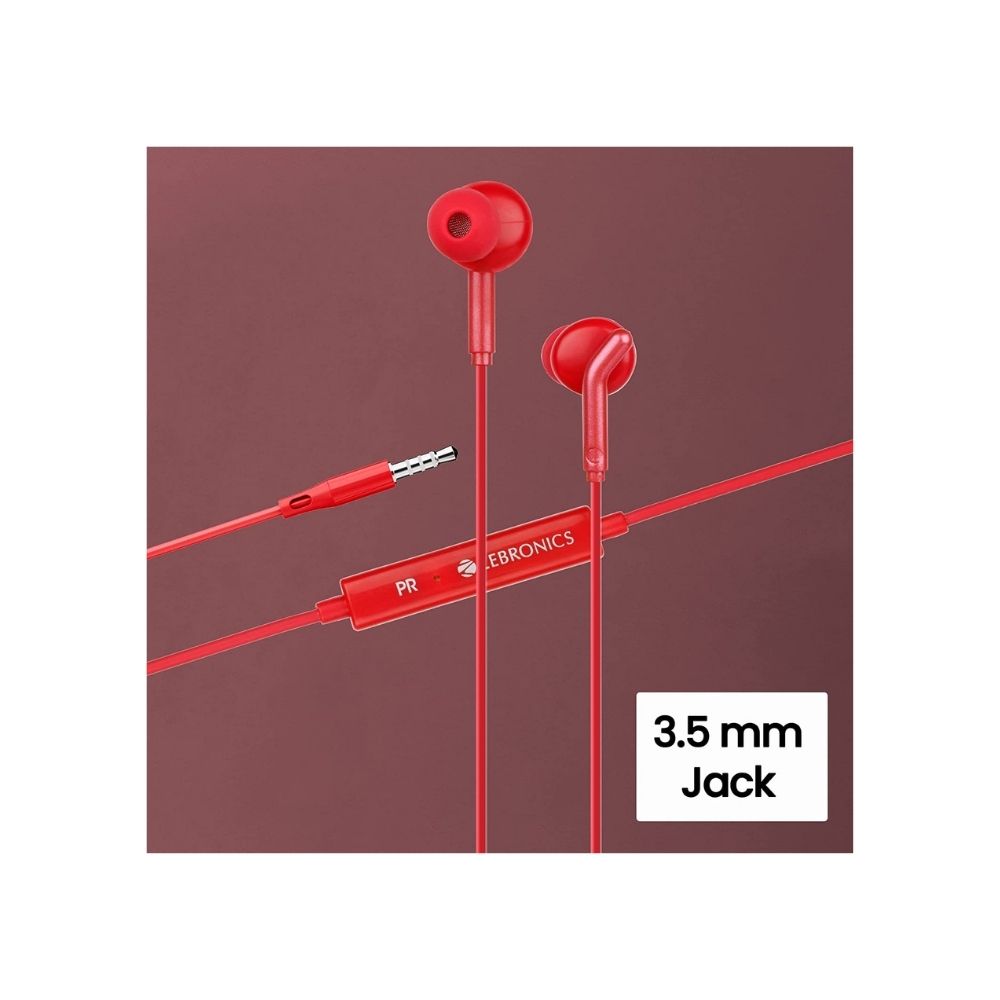 Zebronics Zeb-Bro in Ear Wired EarphonesRed