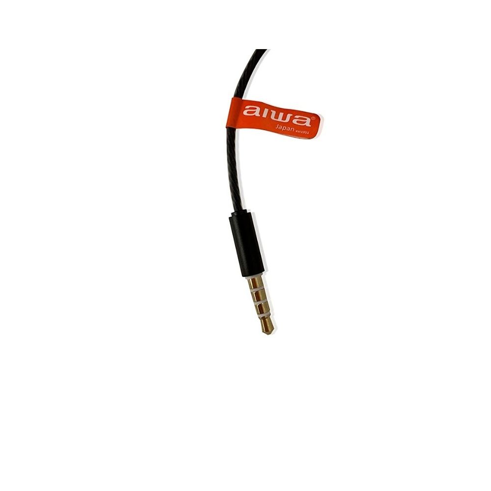 Aiwa ESTM-101 Wired in Ear Earphone with Mic Black