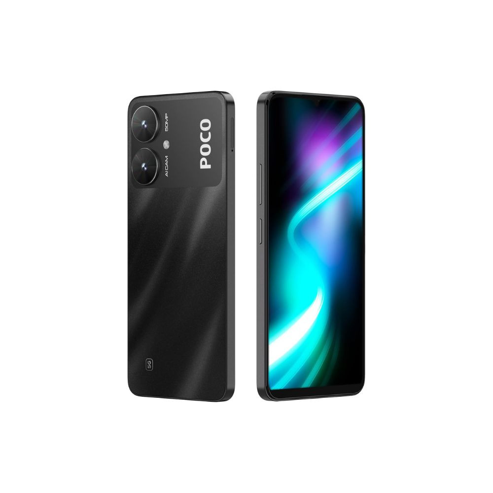 POCO M6 5G Galactic Black 4GB RAM 64GB Storage MediaTek Dimensity 6100 5G Processor 5000 mAh Battery 18W Fast Charging 50 MP AI Dual-Camera System Side Fingerprint Sensor