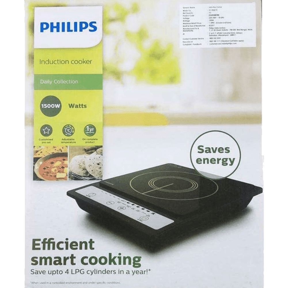 PHILIPS HD492000 Induction CooktopBlack Silver Push Button