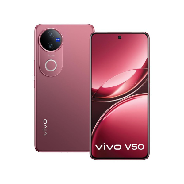 Image of Vivo V50 5G (Rose Red, 8GB RAM, 256GB Storage) with No Cost EMI/Additional Exchange Offers
