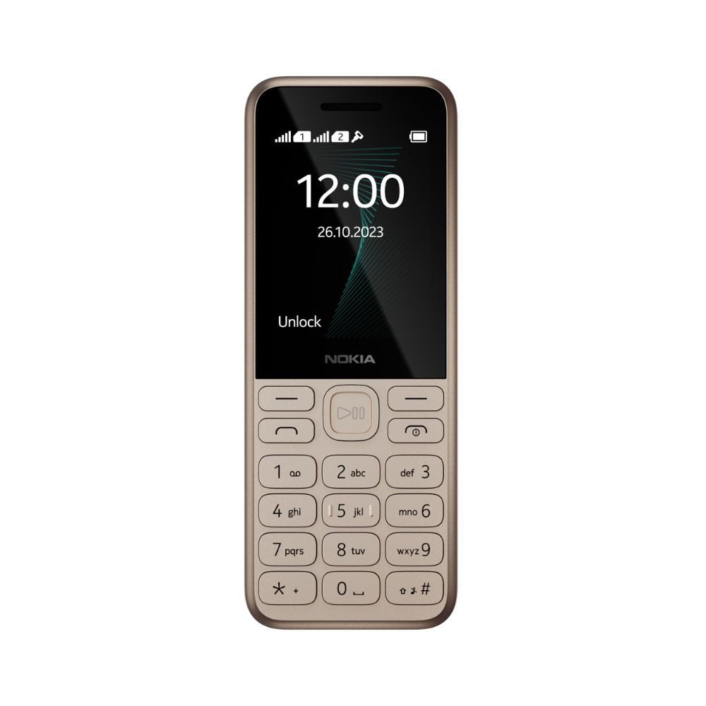 Nokia 130 Music Built-in Powerful Loud Speaker with Music Player and Wireless FM Radio Dedicated Music Buttons Big 24 Display 1 Month Standby Battery Life Gold