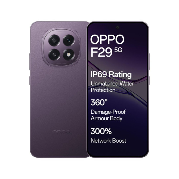 Image of OPPO F29 5G (Solid Purple, 8GB RAM, 128GB Storage) with No Cost EMI/Additional Exchange Offers