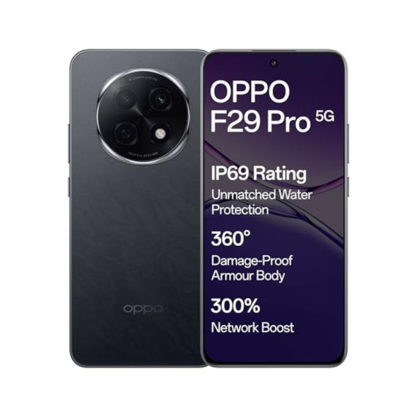 Image of OPPO F29 Pro 5G (Granite Black, 8GB RAM, 256GB Storage) with No Cost EMI/Additional Exchange Offers