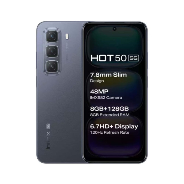 Image of Infinix Hot 50 5G (Sleek Black, 128 GB) (8 GB RAM)