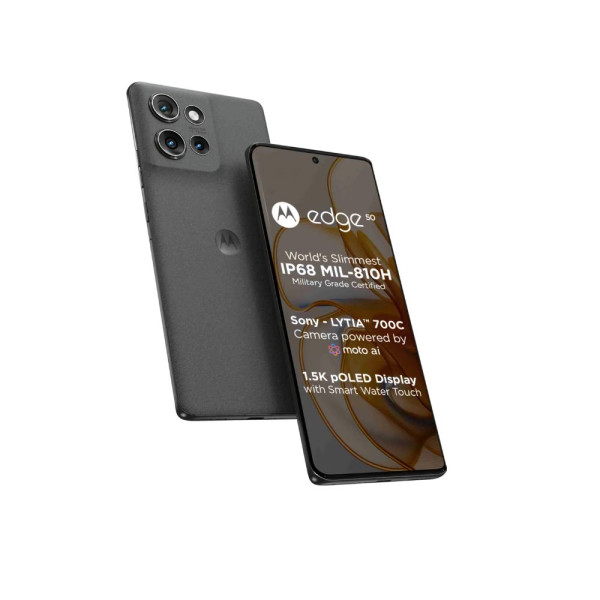 Image of Motorola Edge 50 5G (8GB RAM + 256GB Storage) | 50MP + 13MP + 10MP | 32MP Front Camera | 5000 mAh Battery | Snapdragon 7 Gen 1 Accelerated Edition Processor (Koala Grey)