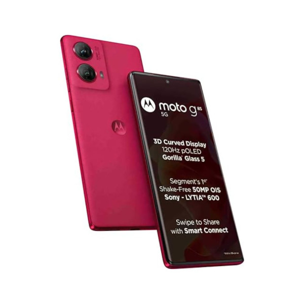 Image of Motorola G85 5G (Viva Magenta, 12GB RAM, 256GB Storage) | 6.7" pOLED Display | Snapdragon 6 Gen1 Processor | 50MP OIS Camera | 16MP Front Camera | 5000mAh Battery | 33W Charging